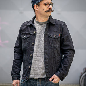 Iron Heart 14oz Selvedge Denim Modified Type III Jacket - Black Overdyed / IH-526J-142OD