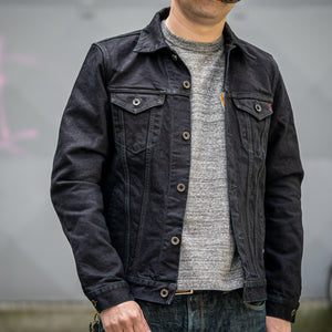 Iron Heart 14oz Selvedge Denim Modified Type III Jacket - Black Overdyed / IH-526J-142OD