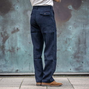 Japan Blue 11oz Indigo Sashiko Monpe Trousers - Relaxed Tapered