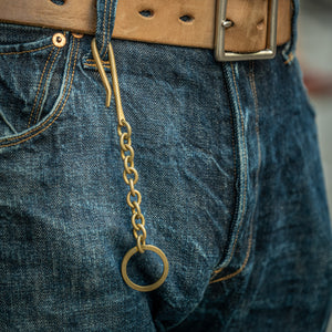 Kobashi Handmade Fishhook Belt Chain - Solid Brass