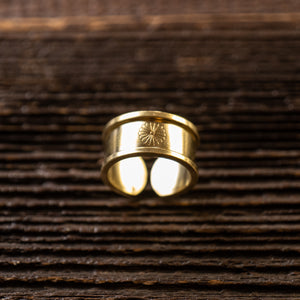 Kobashi Studio Kikumon Bandana Ring - Solid Brass