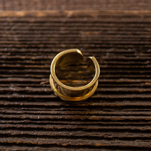 Kobashi Studio Kikumon Bandana Ring - Solid Brass