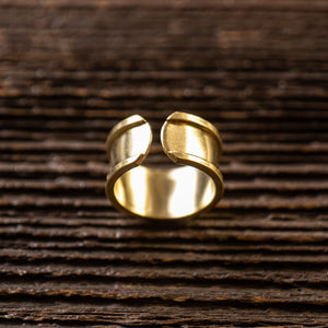 Kobashi Studio Kikumon Bandana Ring - Solid Brass