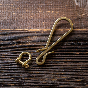 Kobashi Studio Square Wire Rolled Key Hook - Solid Brass