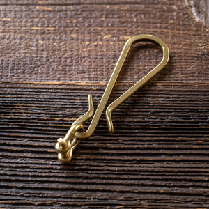 Kobashi Studio Square Wire Rolled Key Hook - Solid Brass