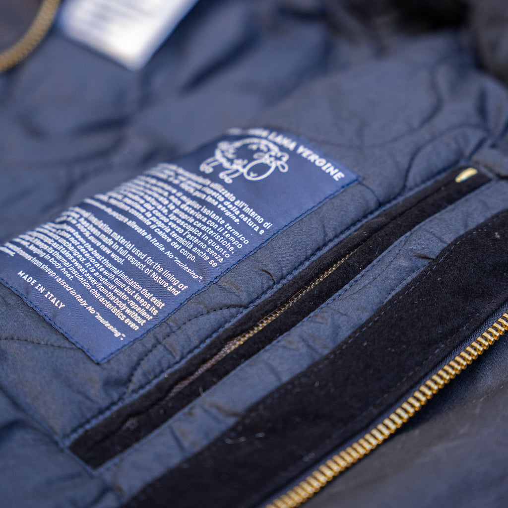 Manifattura Ceccarelli Mountain Jacket – Black / Wool Padded Lining