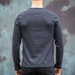 Merz b. Schwanen 2S18 13,4oz Heavy Loopweeled Longsleeve – Charcoal