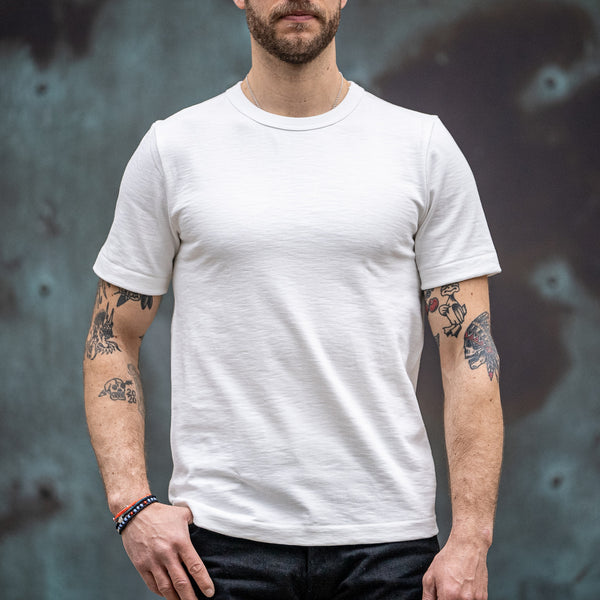 Merz b. Schwanen 2S14 13,4oz Heavy Loopweeled T-Shirt – White