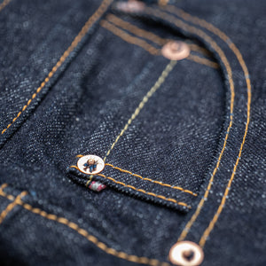 Momotaro 0306-SA 18oz Slim Tapered Jeans – Sashiko GTB Stripes