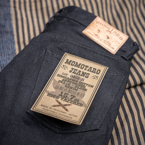 Momotaro 0405-B 15,7oz High Tapered Jeans – Black