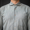 Orgueil OR-5002B Windsor Collar Shirt - Indigo Striped