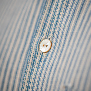 Orgueil OR-5002B Windsor Collar Shirt - Indigo Striped