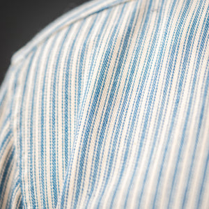 Orgueil OR-5002B Windsor Collar Shirt - Indigo Striped