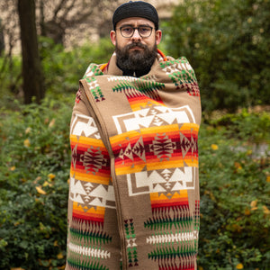 Pendleton Chief Joseph - Jacquard Blanket Robe / Khaki