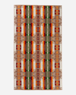 Pendleton Oversized Jacquard Beach Towel – Chief Joseph / Khaki