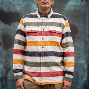 Pendleton Doublesoft Driftwood Shirt – Glacier Stripe