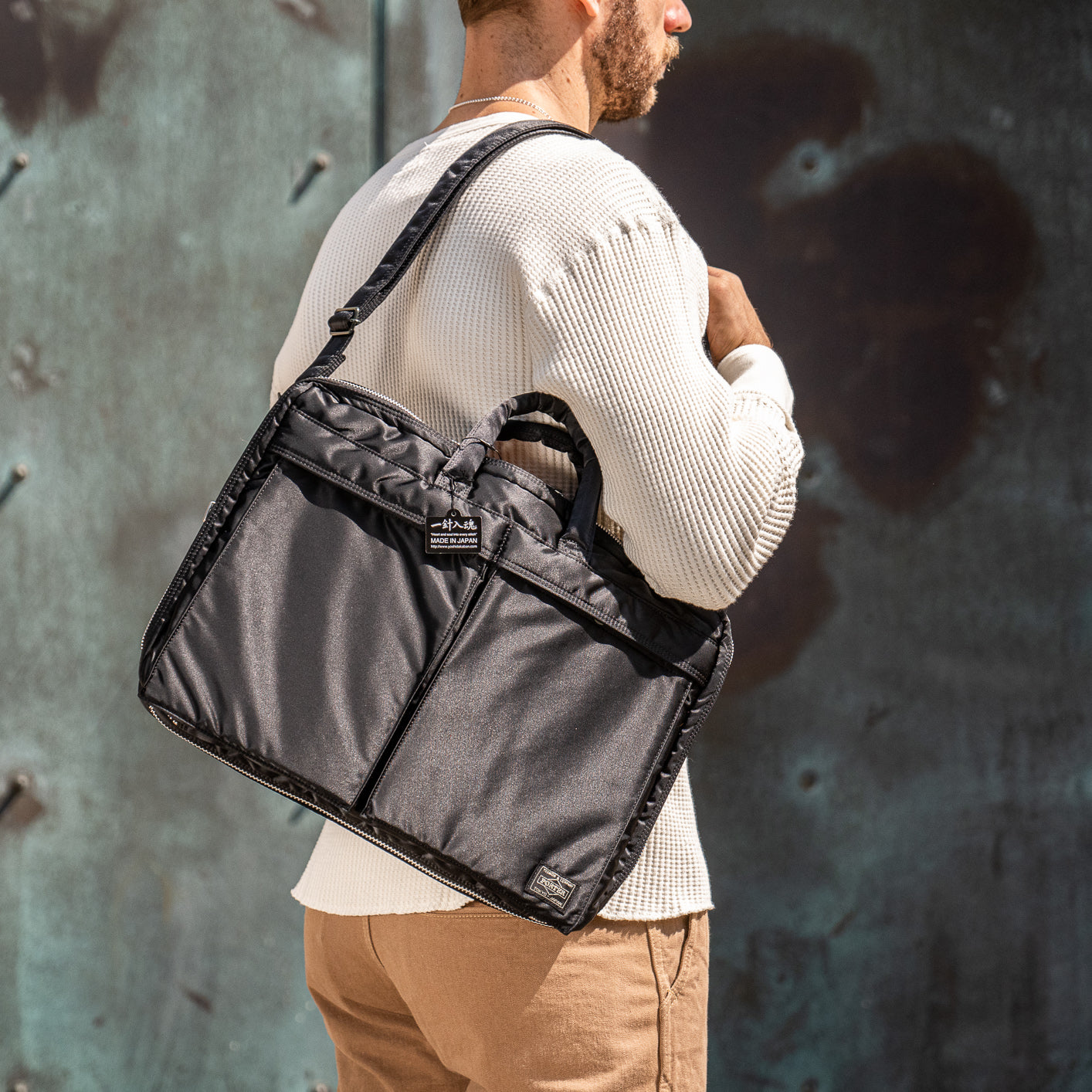 Porter SMALL FORCE SHOULDER BAG - Black on Garmentory