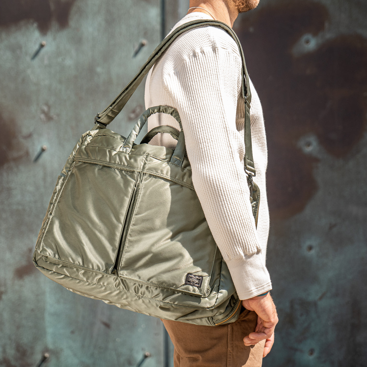 Porter Yoshida Tanker Shoulder Bag (Economy) - Sage Green