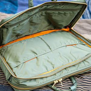 Porter Yoshida Tanker 3-Way Briefcase / Backpack (Business Class) – Sage Green