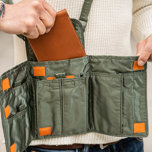 Porter Yoshida Tanker Travel Case - Sage Green