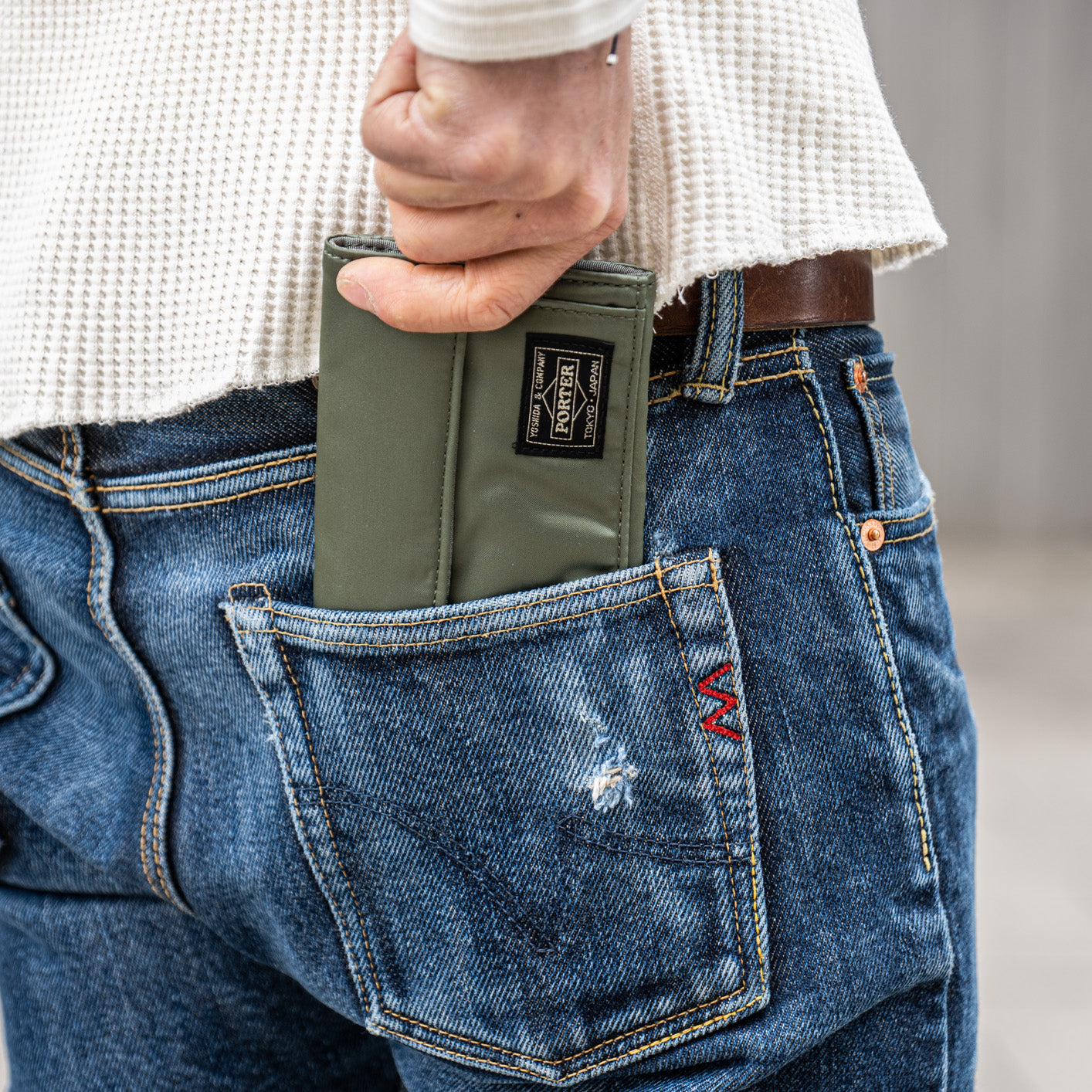 Porter Yoshida Tanker Wallet – Sage Green