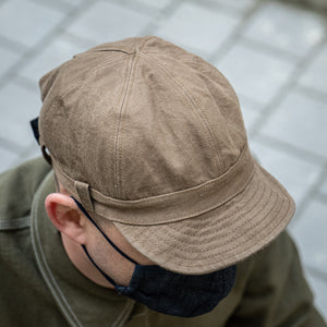 Samurai 15oz Heavy Selvedge Chino Cloth Work Cap - Khaki