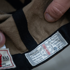 Samurai 15oz Heavy Selvedge Chino Cloth Work Cap - Khaki