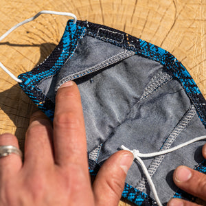 Samurai Jeans Heavy Flannel Face Mask – Indigo Dyed