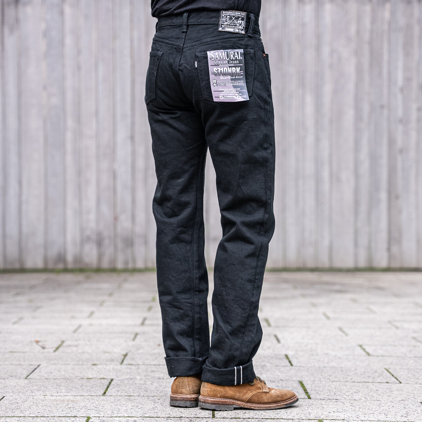 Samurai Jeans S710NBKII 17oz Color-Fast Black x Black Selvedge Jeans –