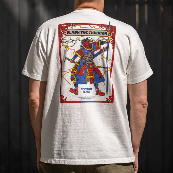 Samurai “SAIGOKU-MUSOU” 8,5oz Heavyweight T-Shirt – White