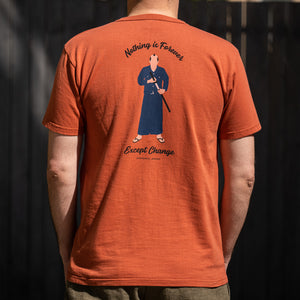 Samurai “NOTHING IS FOREVER” 7oz Loopwheel T-Shirt – Red / Ripened Cotton