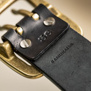 Samurai 2-Prong Heavy Curve Belt - Black
