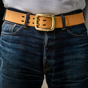 Samurai 2-Prong Heavy Curve Belt - Natural