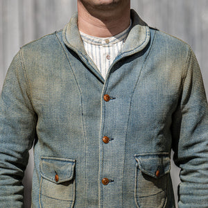 Scarti Lab Indigo Dobby Cossack Jacket – Old West Wash