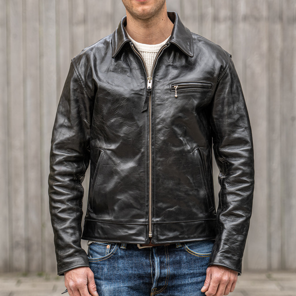 Simmons Bilt “Liberator” Leather Jacket – Black Clayton Monza Horsehide