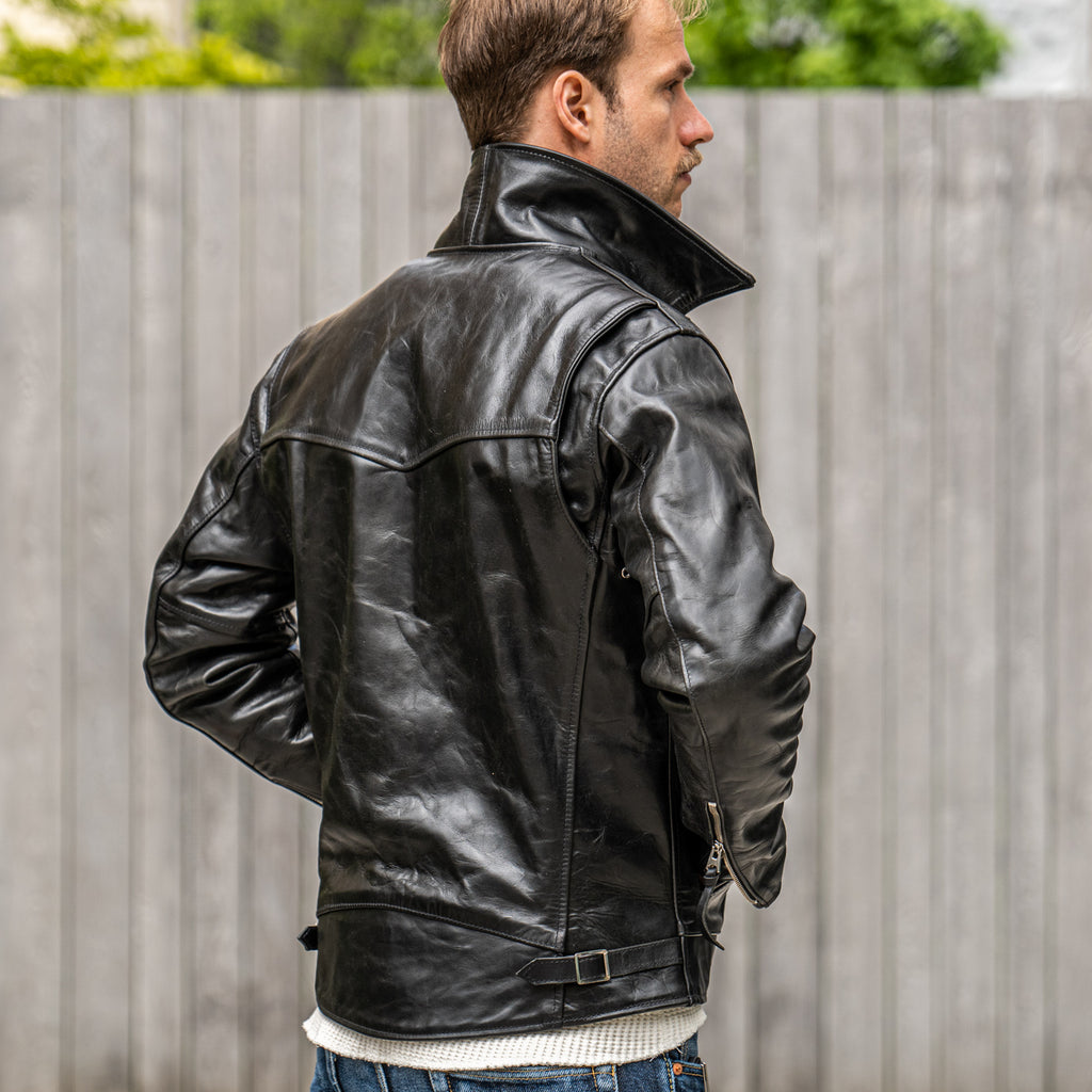 Simmons Bilt “Liberator” Leather Jacket – Black Clayton Monza Horsehide