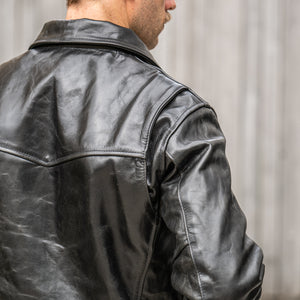 Simmons Bilt “Liberator” Leather Jacket – Black Clayton Monza Horsehide