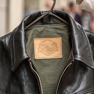 Simmons Bilt “Liberator” Leather Jacket – Black Clayton Monza Horsehide