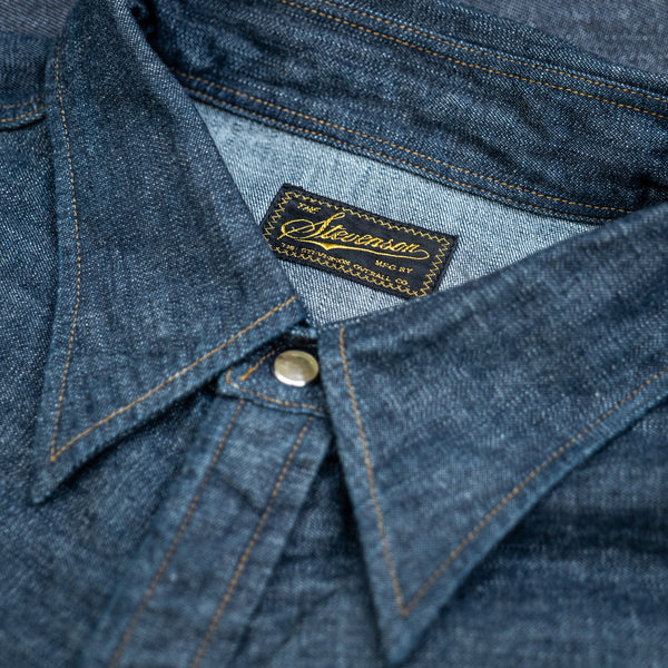 Stevenson Overall Co. 7oz Cody Western Denim Shirt – Indigo / Store Exclusive Buttons