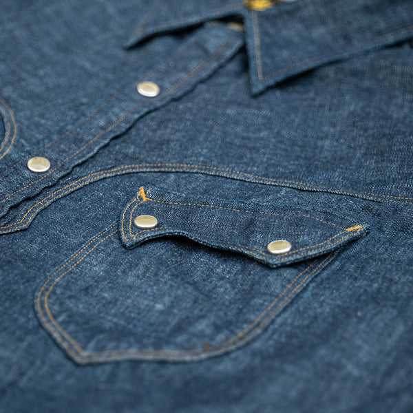 Stevenson Overall Co. 7oz Cody Western Denim Shirt – Indigo / Store Exclusive Buttons
