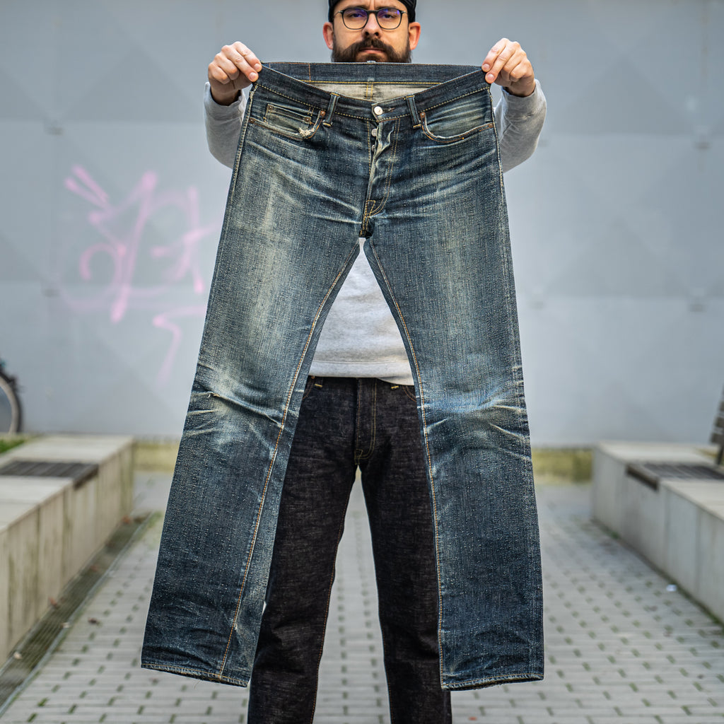 VINTAGE SLUB STRAIGHT DENIM-