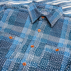 Studio D’Artisan "Noragi" Sashiko Shirt – 5651 Blue