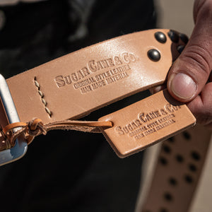 Sugar Cane Studded Belt - Natural