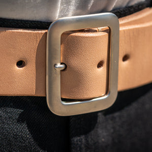 Sugar Cane Studded Belt - Natural