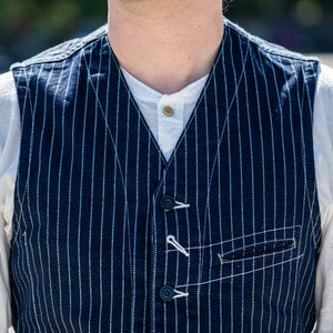 Sugar Cane 9oz Wabash Stripe Work Vest