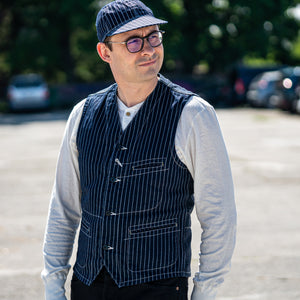 Sugar Cane 9oz Wabash Stripe Work Vest