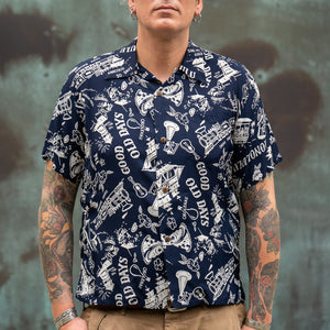 Sun Surf GOOD OLD DAYS Aloha Shirt - Navy
