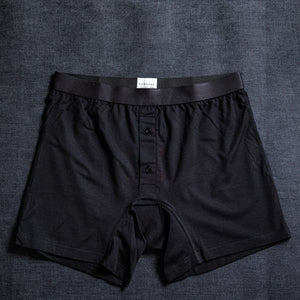 Sunspel Superfine Two-Button Shorts - Black