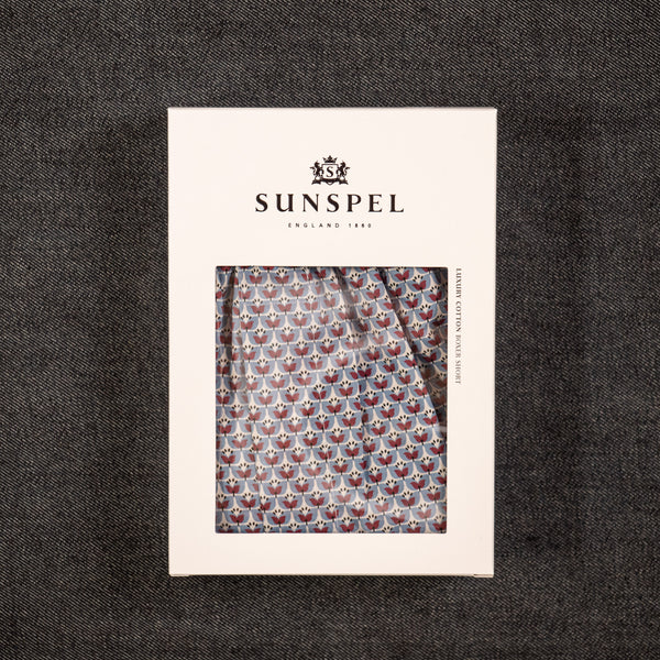 Sunspel Liberty Print Woven Boxer Short – Liberty Blue Flowers