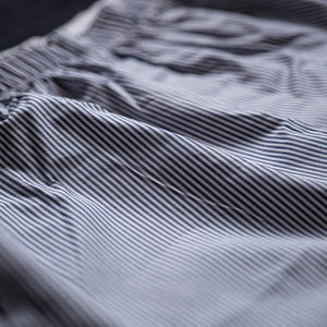 Sunspel Woven Boxer Short – Navy Pinstripe